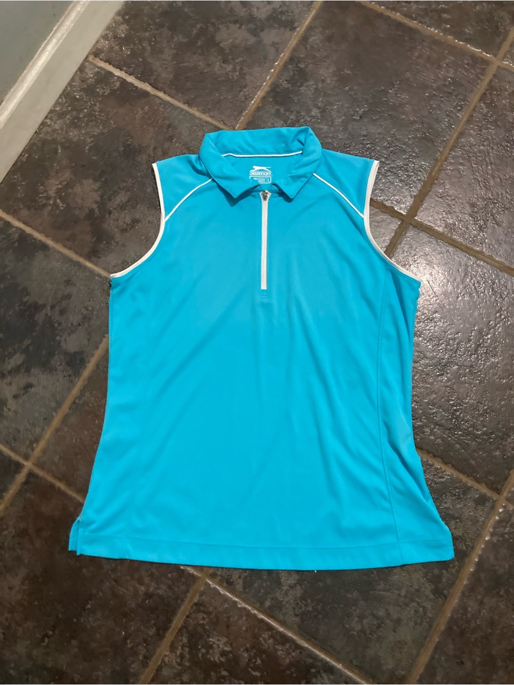 Slazenger Women's Sleeveless Athletic Polo  Golf Shirt Size L